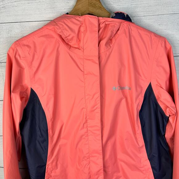 Columbia Womens size Small Arcadia II Rain Shell Jacket 1534111 Coral Waterproof - Picture 3 of 8